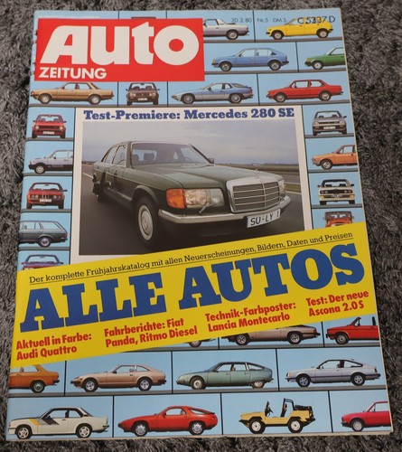 Auto zeitung 1980 - zeitung, mercedes